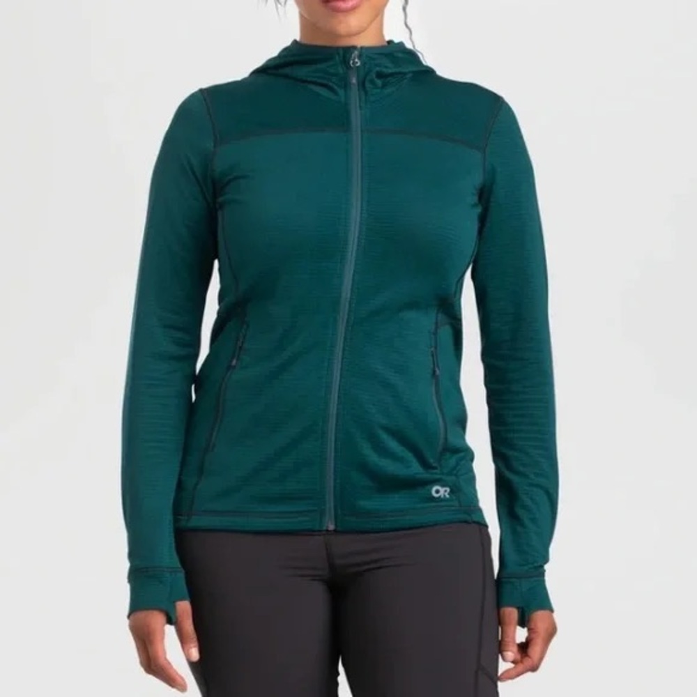 Outdoor Research Teal Full-Zip Hooded Jacket